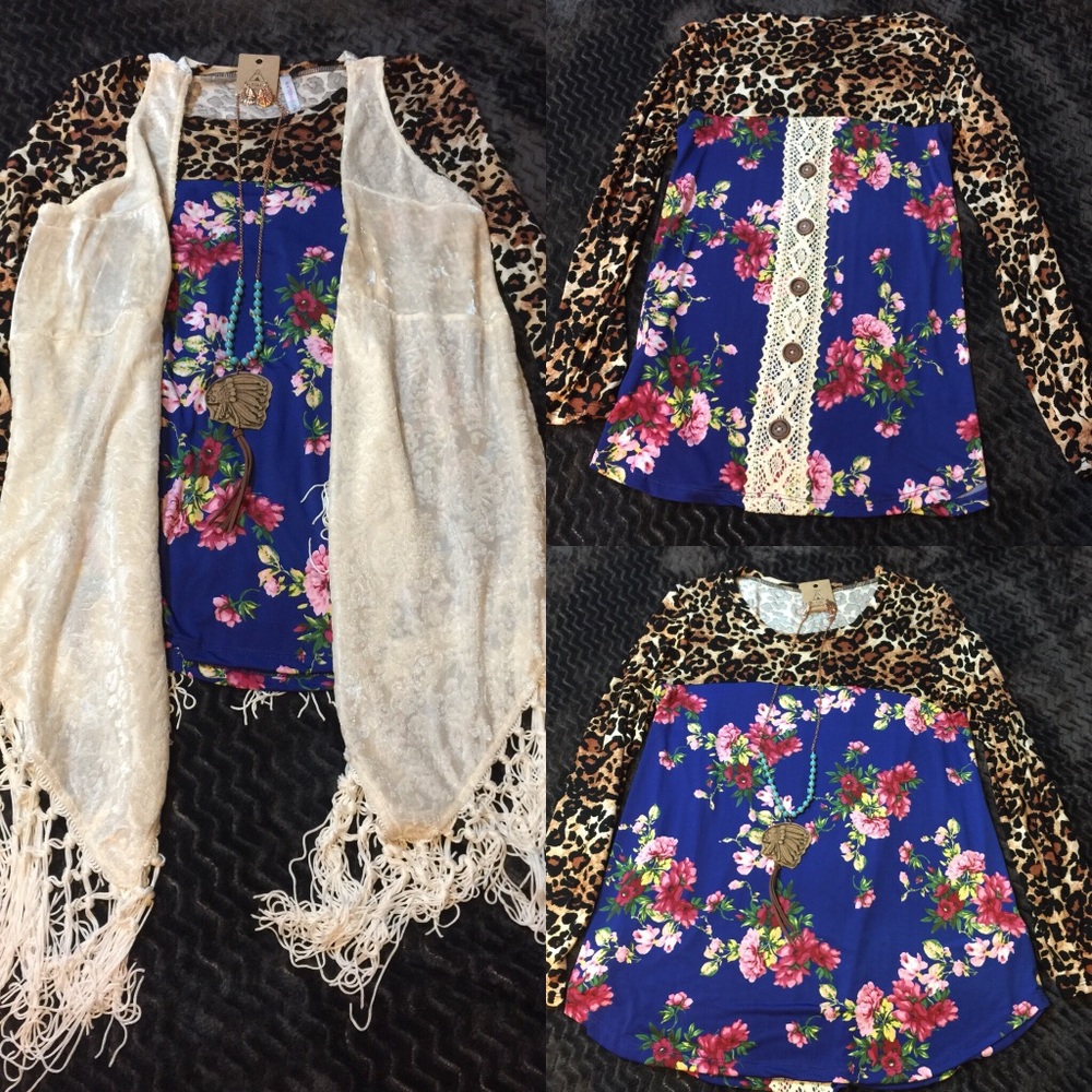 Leopard Floral Tunic